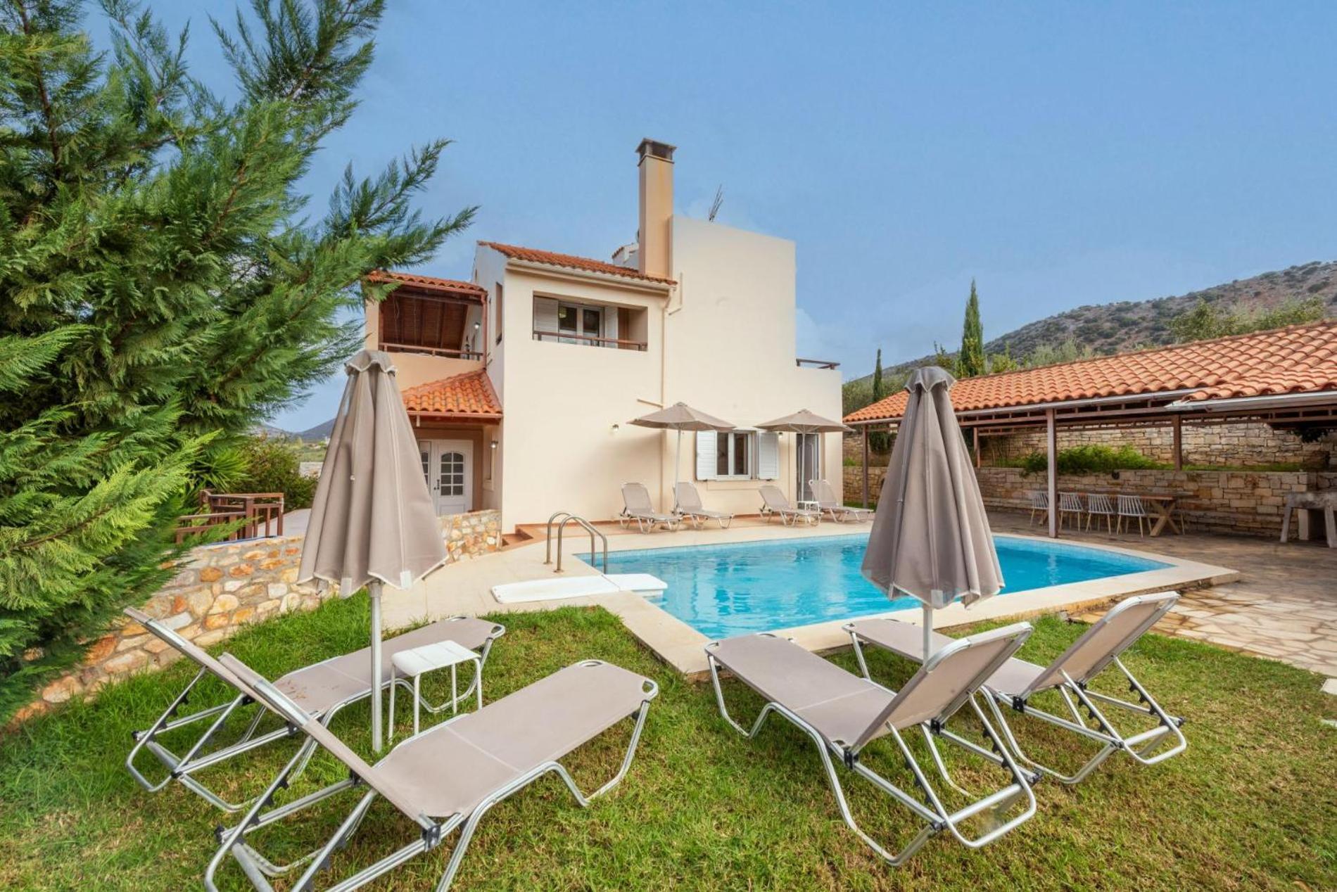 Villa Korini With Swimming Pool Achlades Экстерьер фото